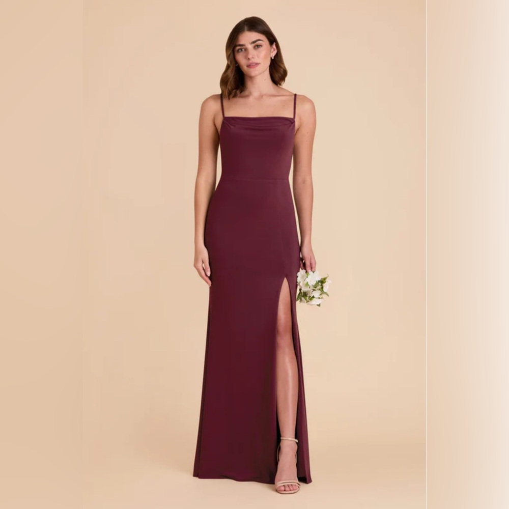 Birdy Grey Red Sheath Maxi Dress Square Neck NWT